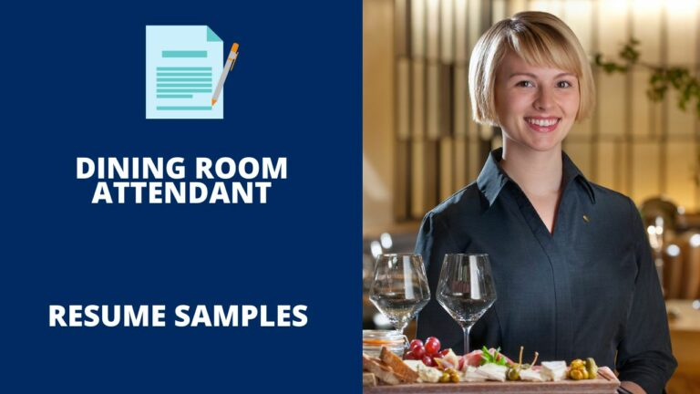 dining room attendant resume sample