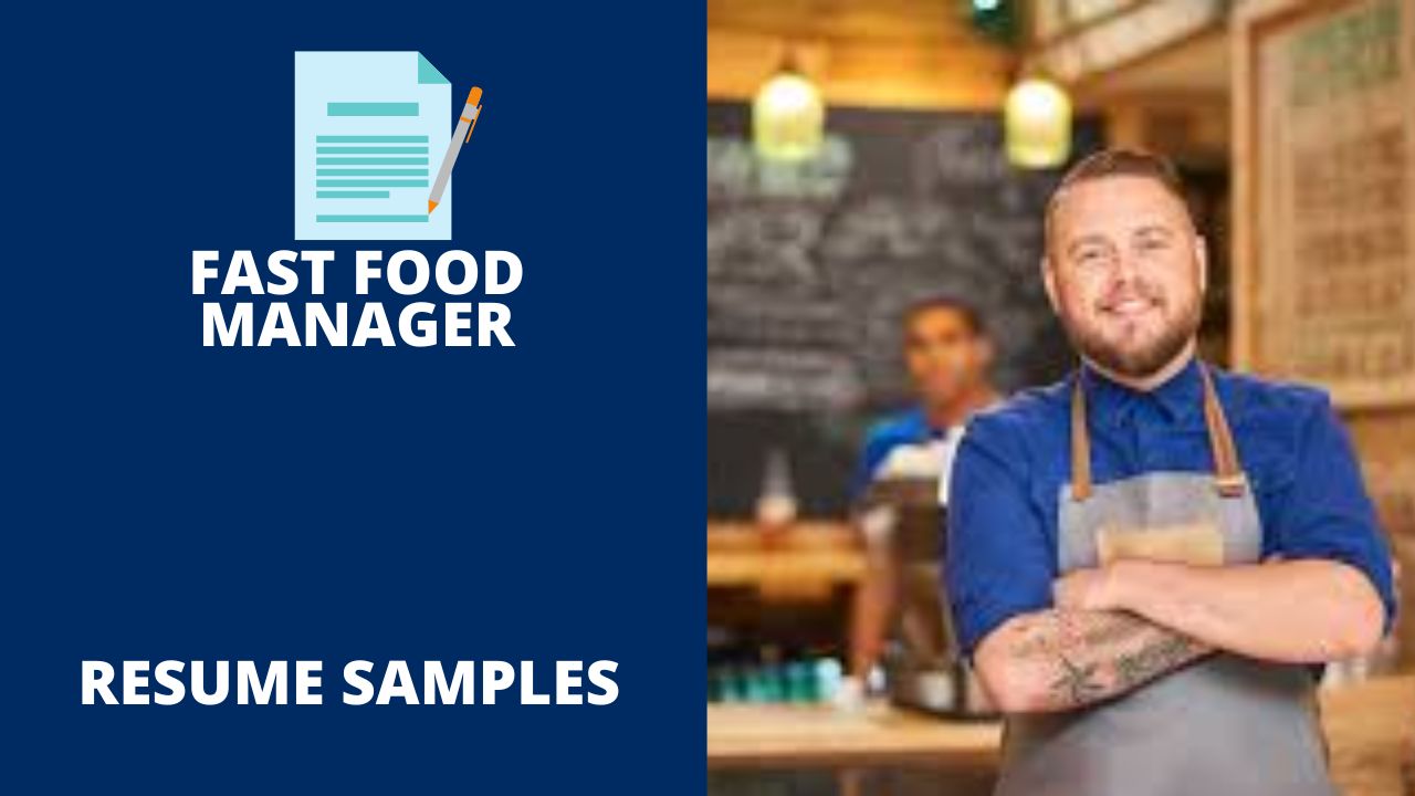 resume format for fast food restaurant manager