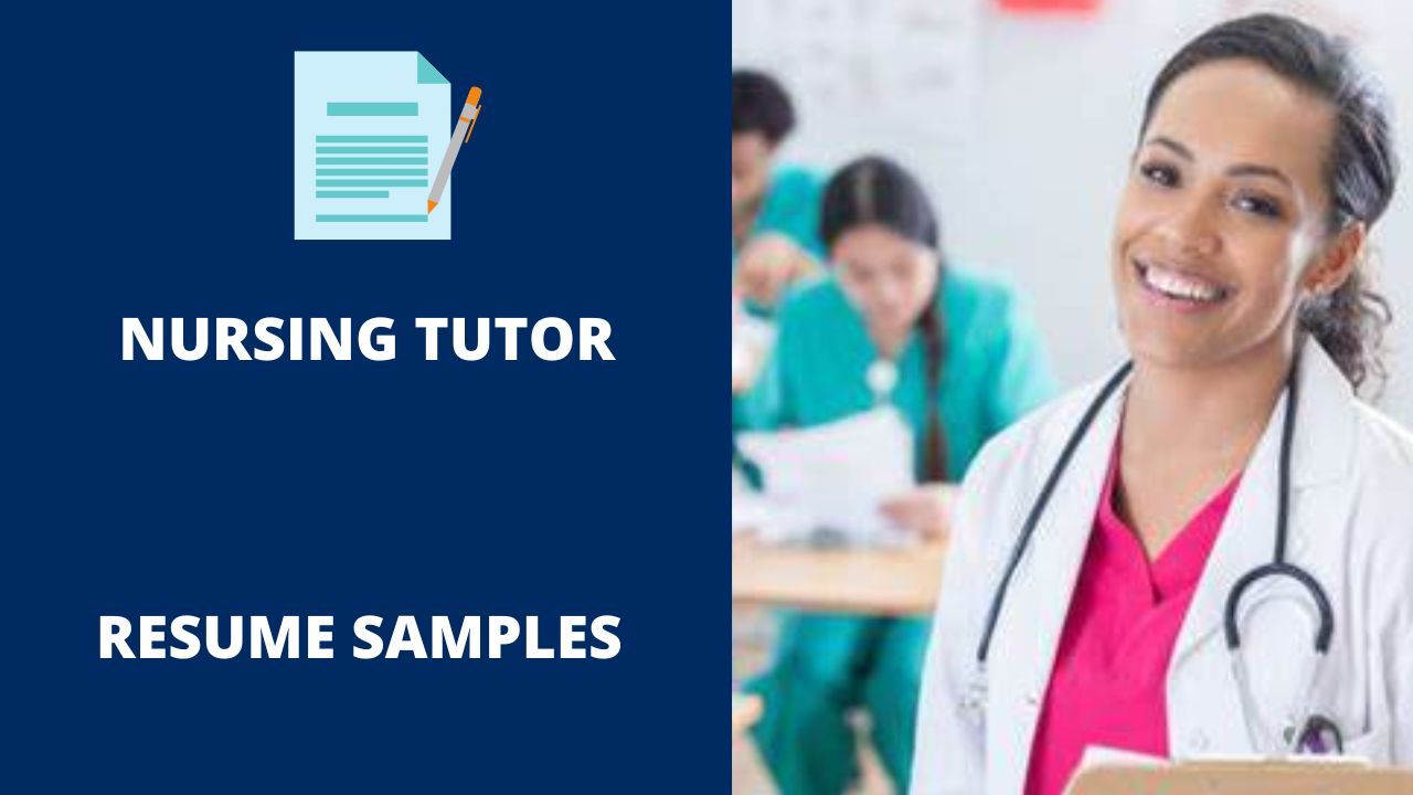 resume format for nursing tutor