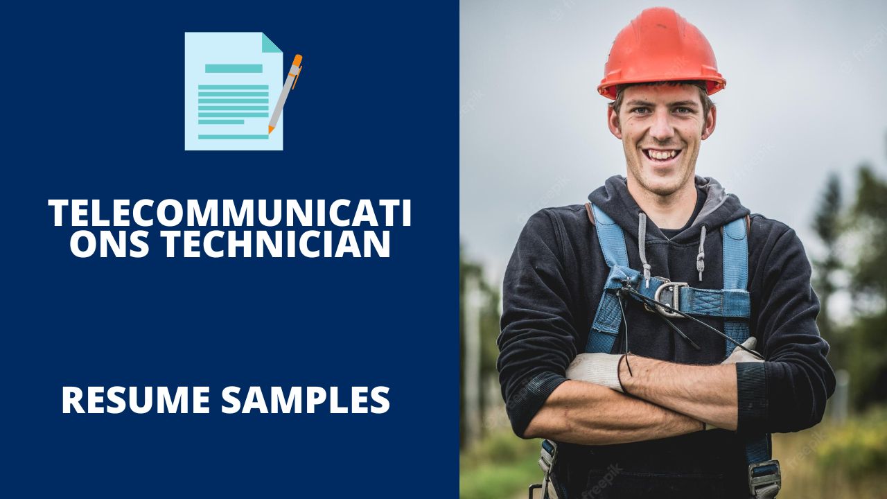 sample resume telecommunications technician