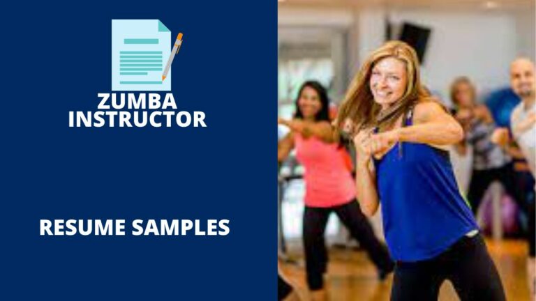 Zumba Instructor Resume Sample